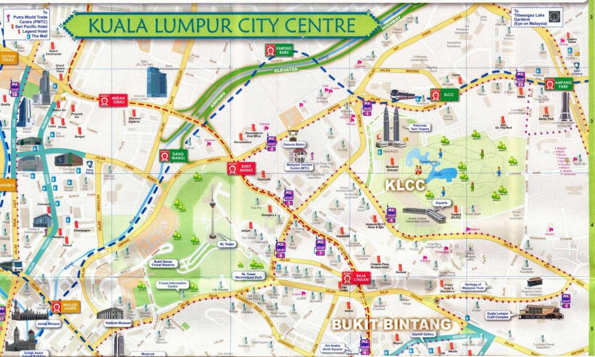 kl ქალაქში გასეირნება რუკა