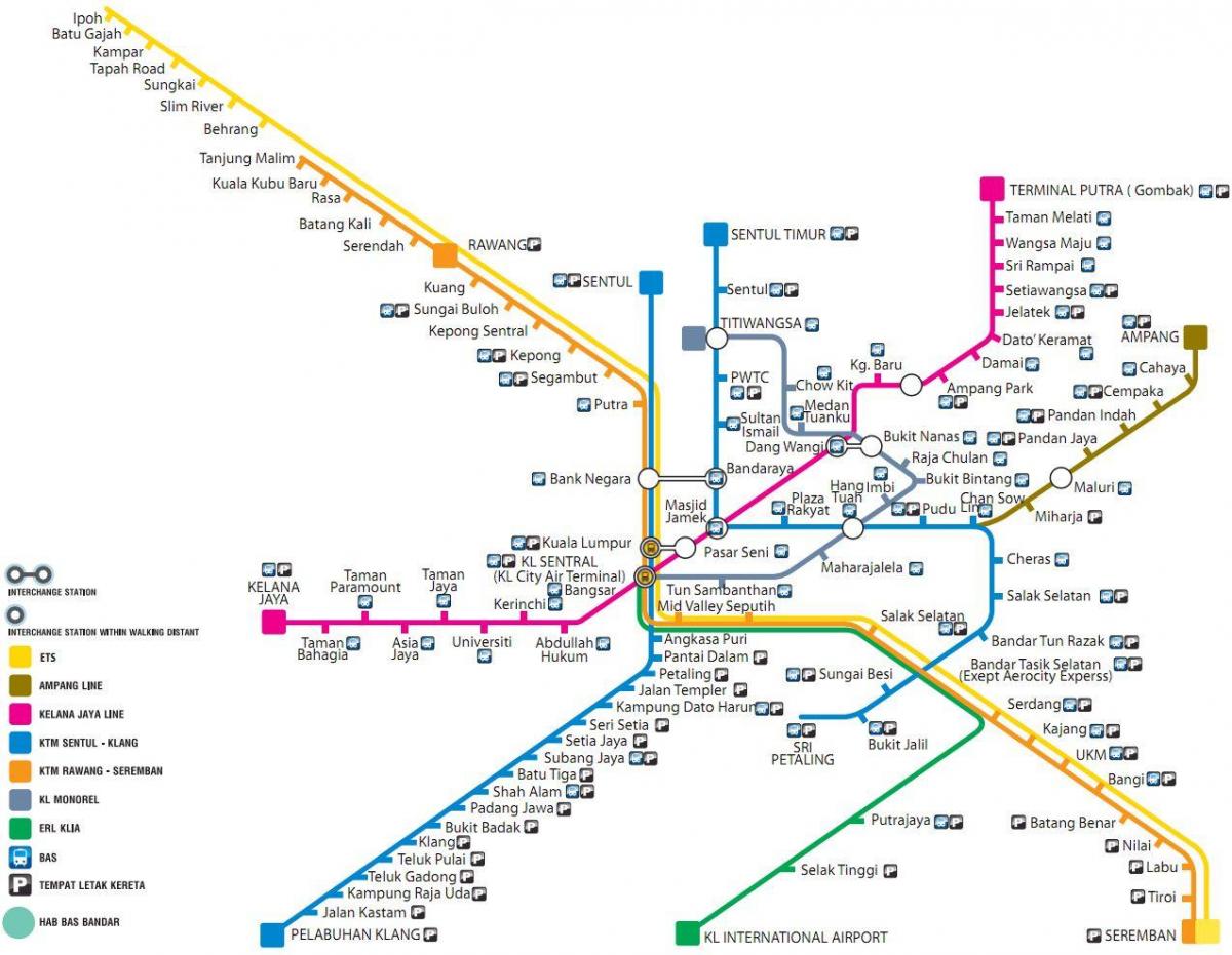 საზოგადოებრივი ტრანსპორტი რუკა მალაიზია