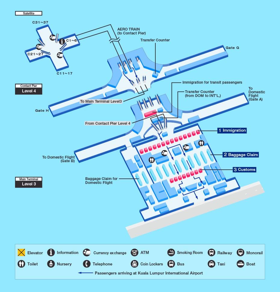 klia ტერმინალი რუკა