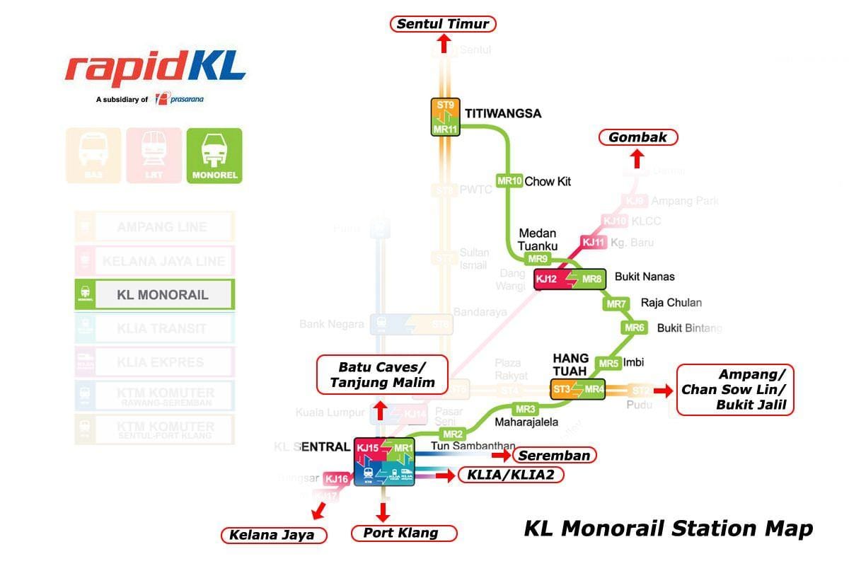 medan tuanku monorail რუკა