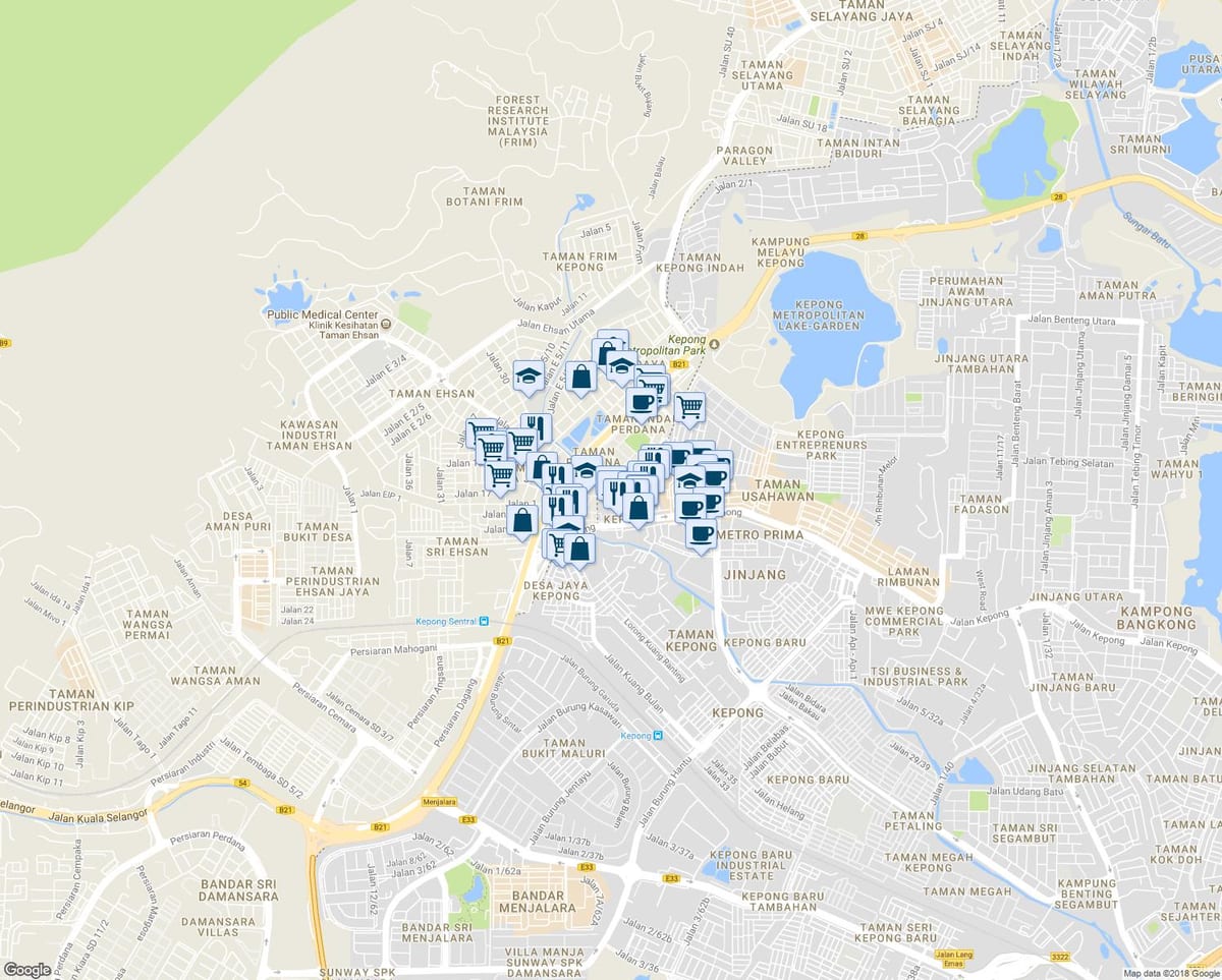 kepong კუალა ლუმპურის რუკა