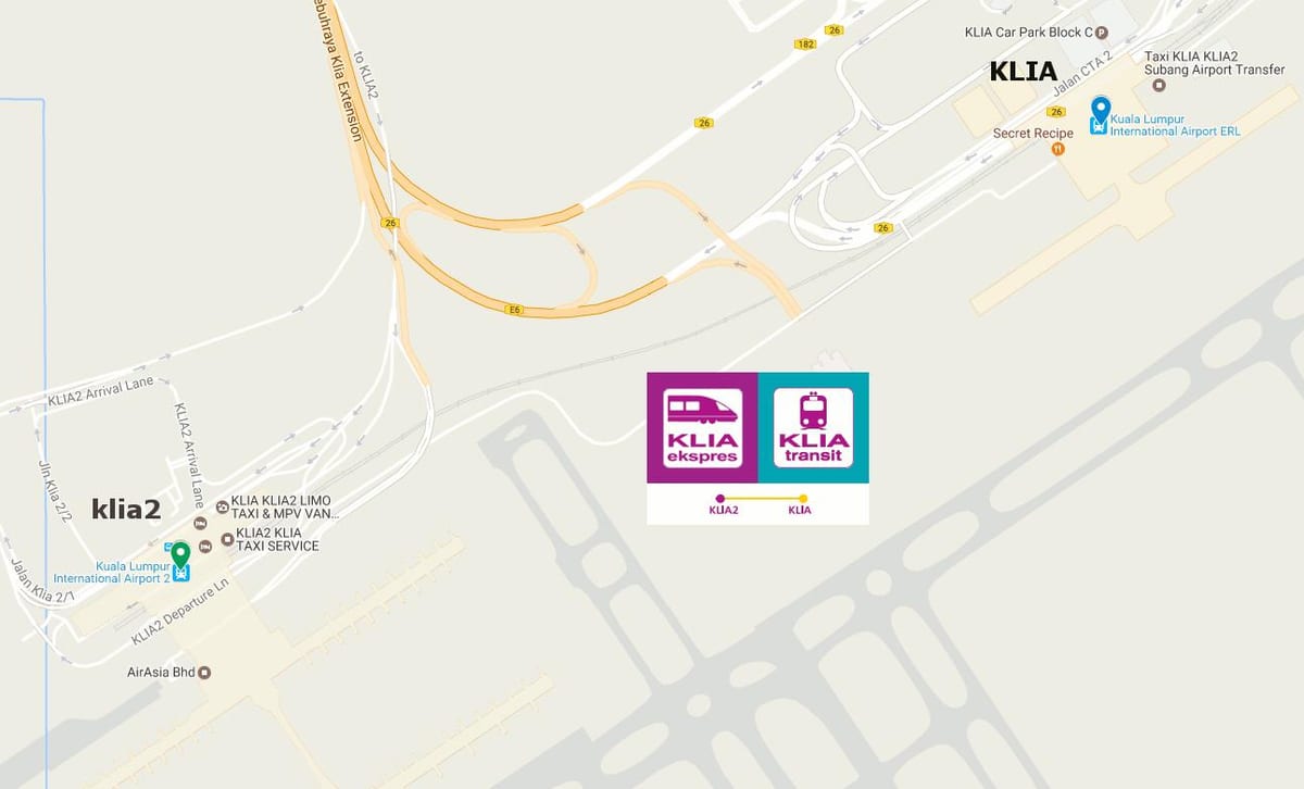 klia express train რუკა
