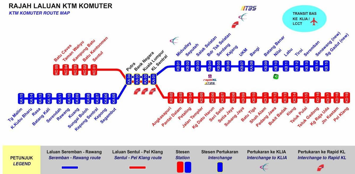 kl komuter რუკა