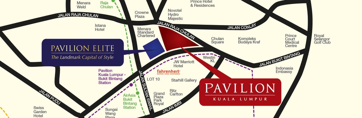 რუკა pavilion kl