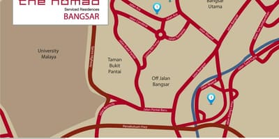 Bangsar კუალა ლუმპურის რუკა