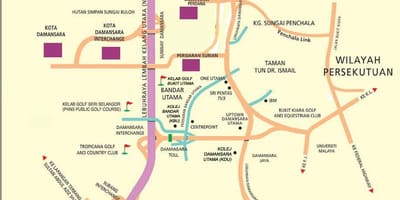 Damansara რუკა კუალა ლუმპურის