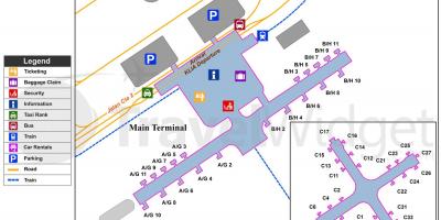 Kl საერთაშორისო აეროპორტის რუკა
