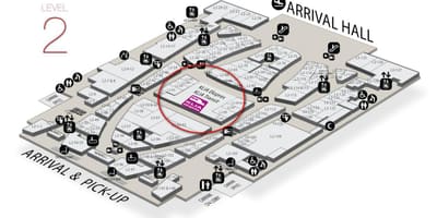 Klia2 ჩამოსვლის რუკა