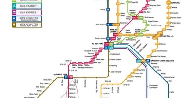 Subang jaya lrt მარშრუტის რუკა